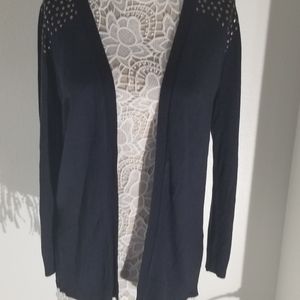 89th & Madison Womens Open Cardigan Black M